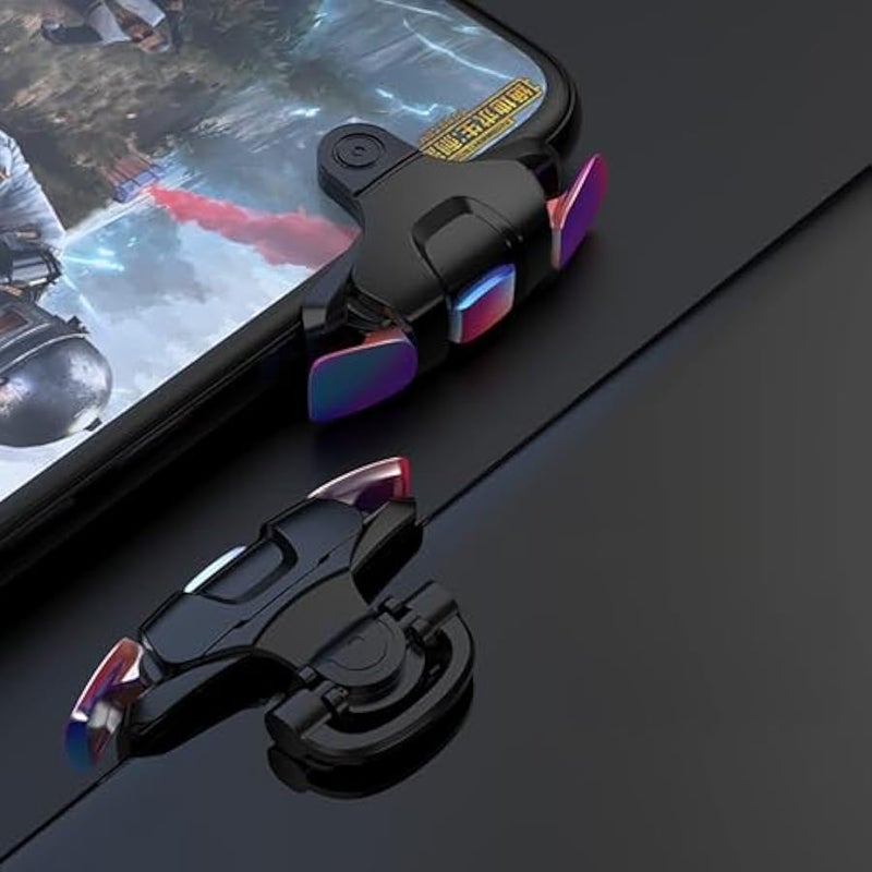 MWS-ForCamping Mobile Trigger, Game Controller for iPhone Android, PUBG Cellphone Gaming Joystick 4 Fingers Operation, with Sensitive Shoot Aim Keys for Fornite/Knives Out/Rules of Survival (black) - Image 5